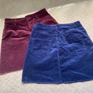 Forever 21 corduroy mini skirts
